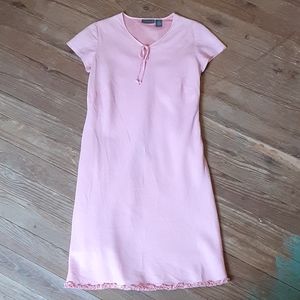 Barbie Pink Short Sleeve Linen Dress
